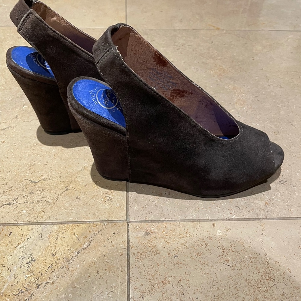 Jeffrey Campbell Brown Suede Wedges